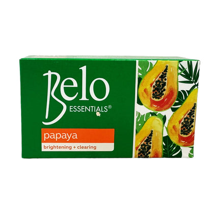 Front graphic image of Belo Essential Papaya Soap 4.76oz (135g)