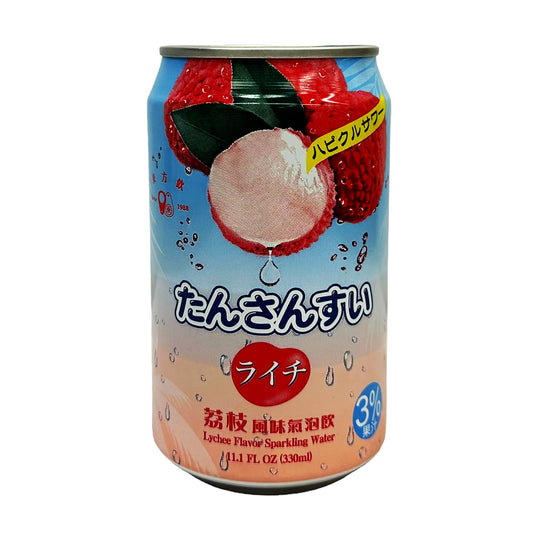 Front graphic image of Dong Fang Yin Lychee Flavor Sparkling Water 11.1oz (330ml)
