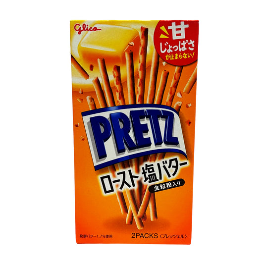 Front graphic image of Glico Pretz Sticks - Roasted Salted Butter Flavor 2.18oz (62g)
