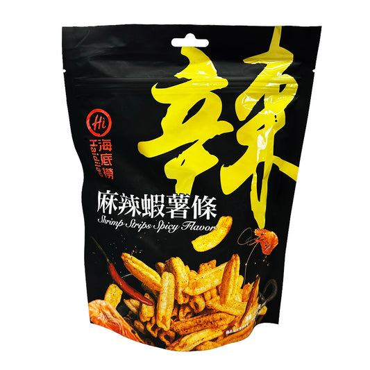Front graphic image of Hai Di Lao Shrimp Strips - Spicy Flavor 1.7oz (50g)