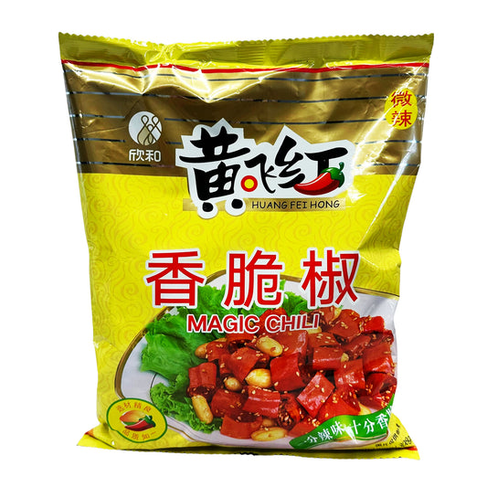 Front graphic image of Huang Fei Hong Crispy Chili Peanuts 10.85oz (308g)