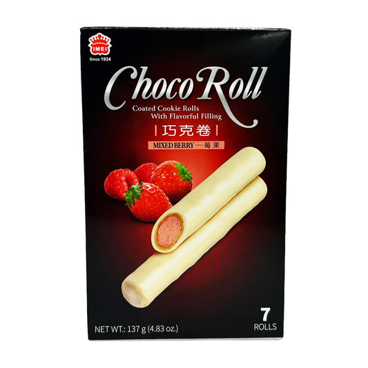 Front graphic image of Imei Choco Roll Mixed Berry Flavor 4.83oz (137g)