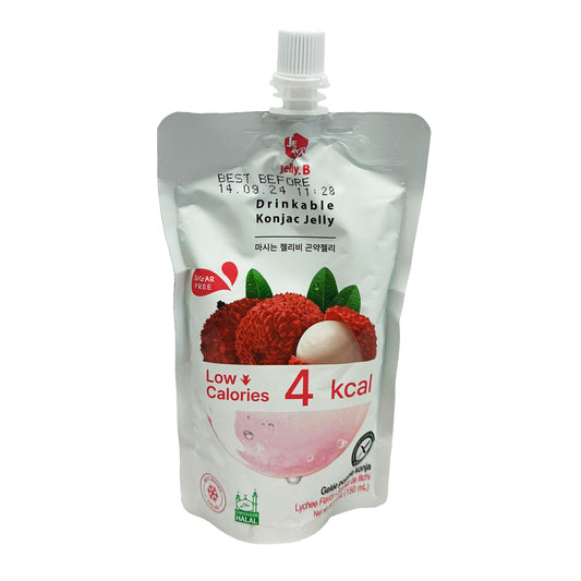 Front graphic image of Jelly.B Konjac Drink - Lychee Flavor 5.07oz (150ml)