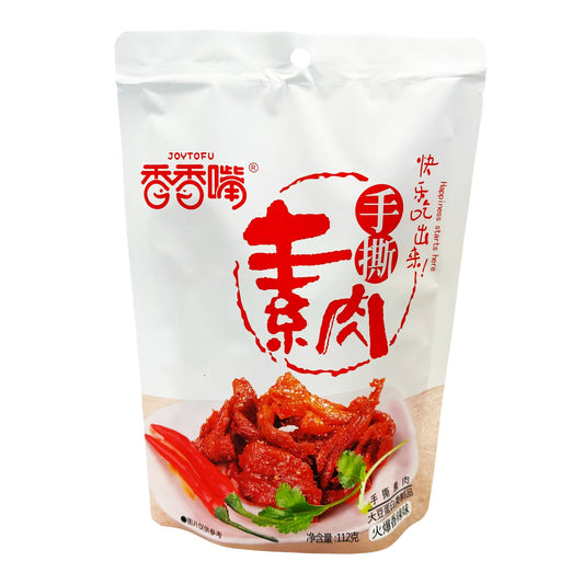 Front graphic image of Joytofu Vegetarine Meat - Spicy Flavor 3.95oz