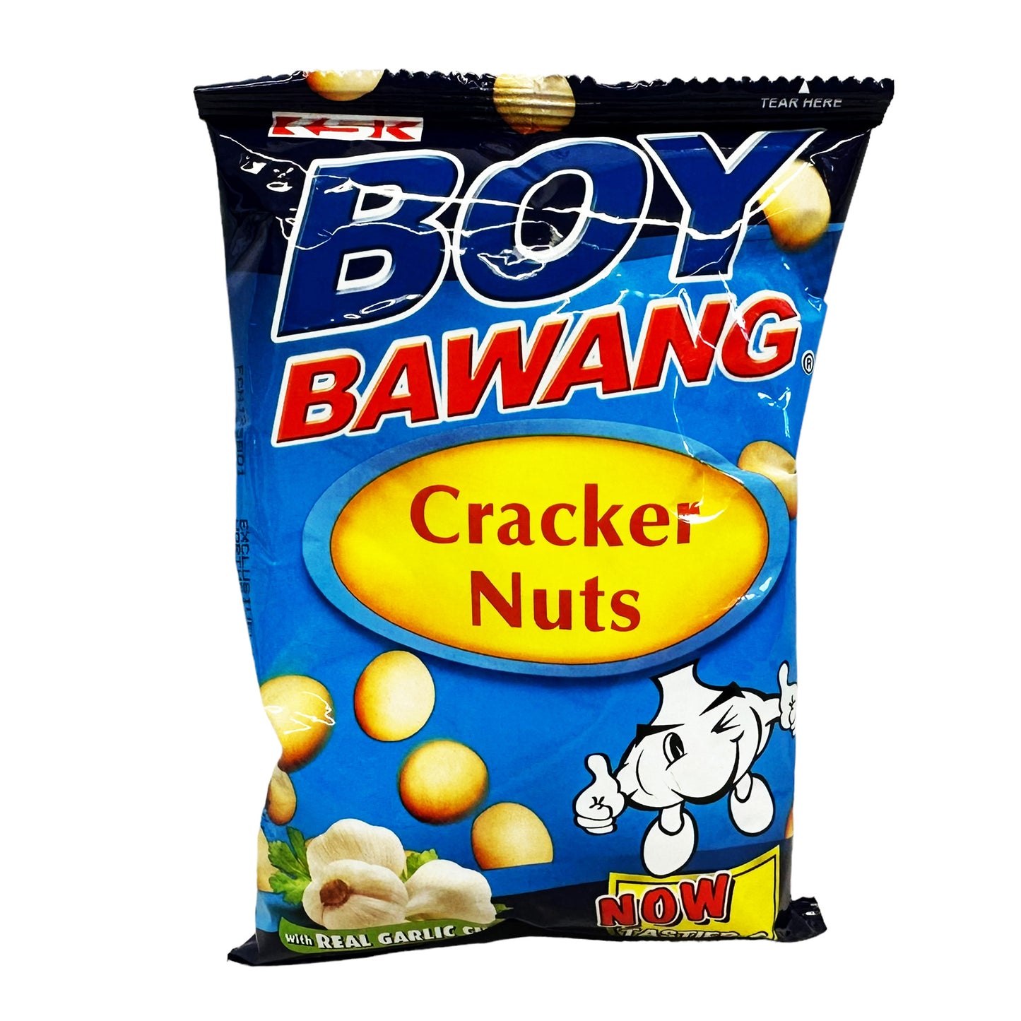 Front graphic image of KSK Boy Bawang Cracker Nuts 3.54oz (100g)