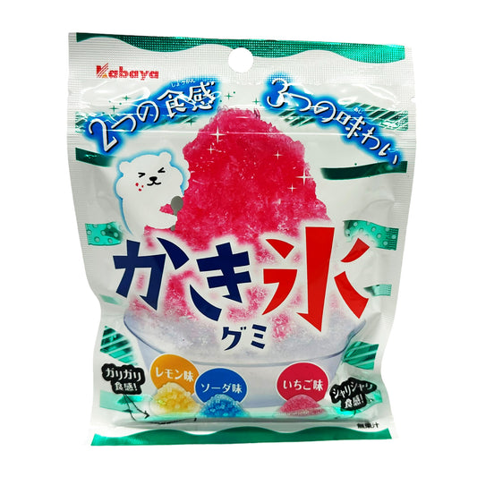 Front graphic image of Kabaya Shaved Ice Gummy Candy 1.94oz (55g)