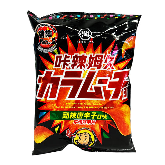 Front graphic image of Koikeya Potato Chips Spicy 1.97oz