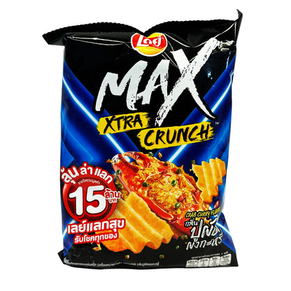 Front graphic image of Lay's Max Potato Chips - Crab Curry Flavor 1.4oz (40g)