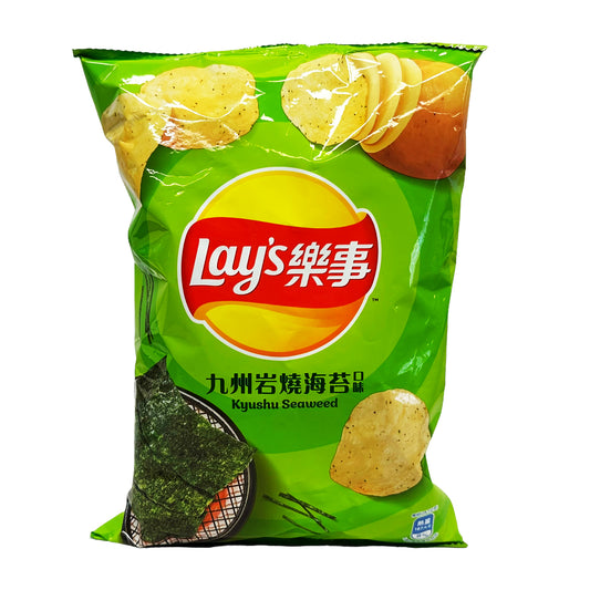 Front graphic image of Lay's Potato Chips - Kyushu Seaweed Flavor 2.1oz (59.5g)