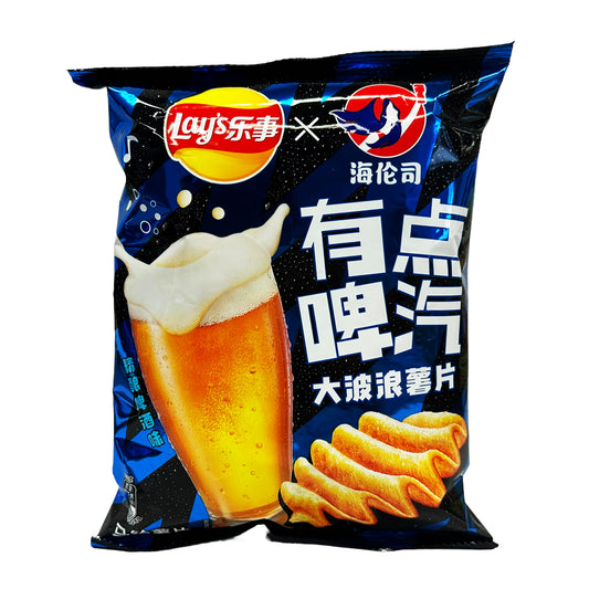 Front graphic image of Lay's Wave Potato Chips - Crafted Beer Flavor 2.11oz (60g)