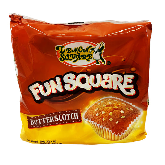 Front graphic image of Lemon Square Fun Square - Butterscotch 10.6oz (300g)