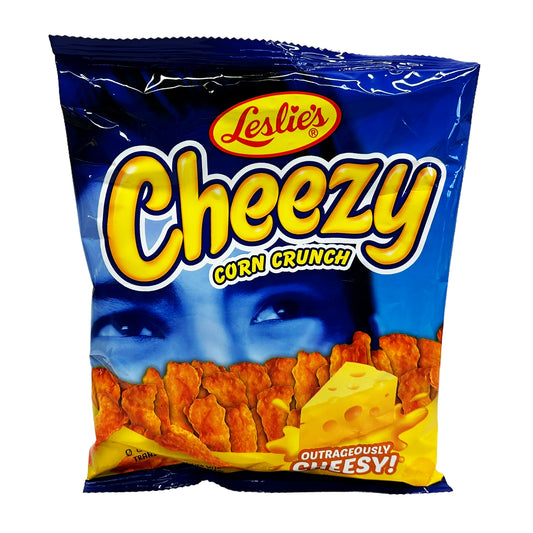 Front graphic image of Leslie's Cheezy Corn Crunch - Cheesy 2.47oz (70g)
