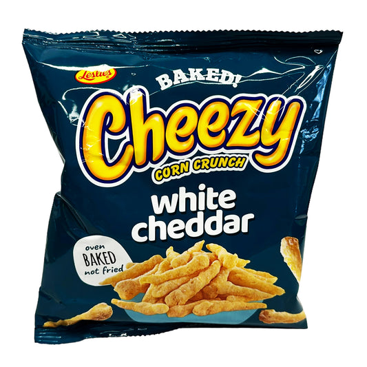 Front graphic image of Leslie's Cheezy Corn Crunch - White Cheddar 1.41oz (40g)