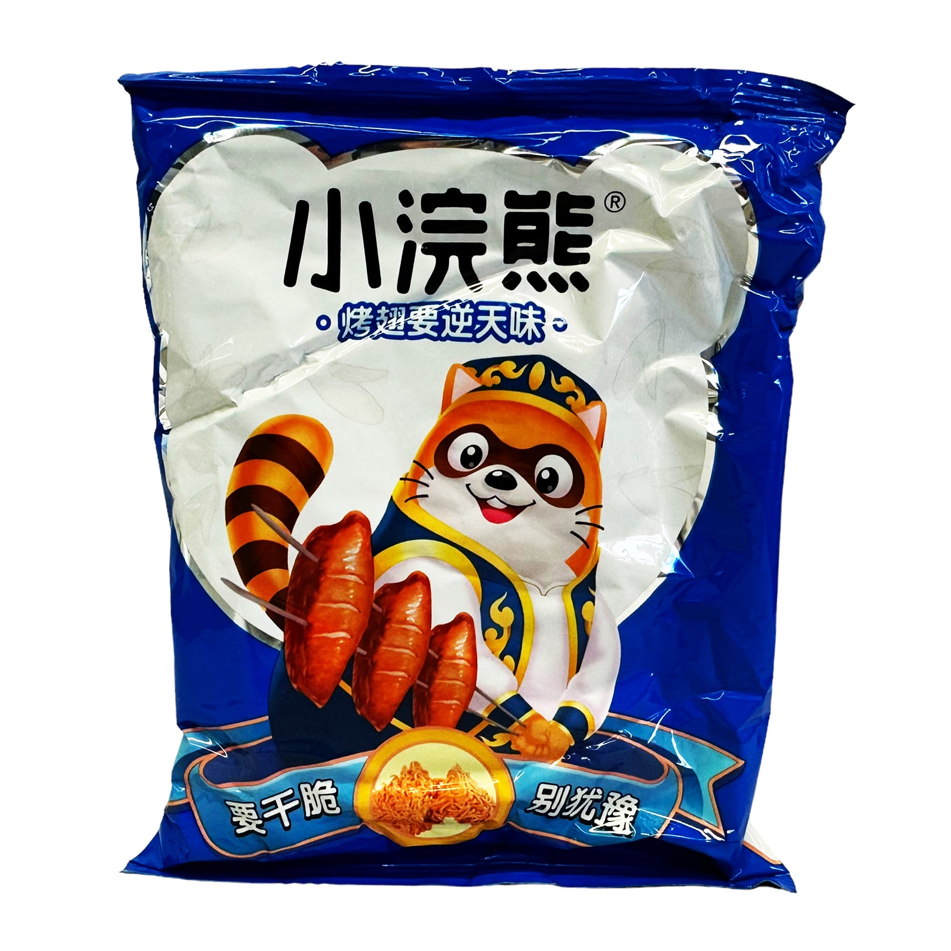 Front graphic image of Little Raccoon Crispy Noodle - New Orleans Chicken Wing Flavor 1.4oz (40g)