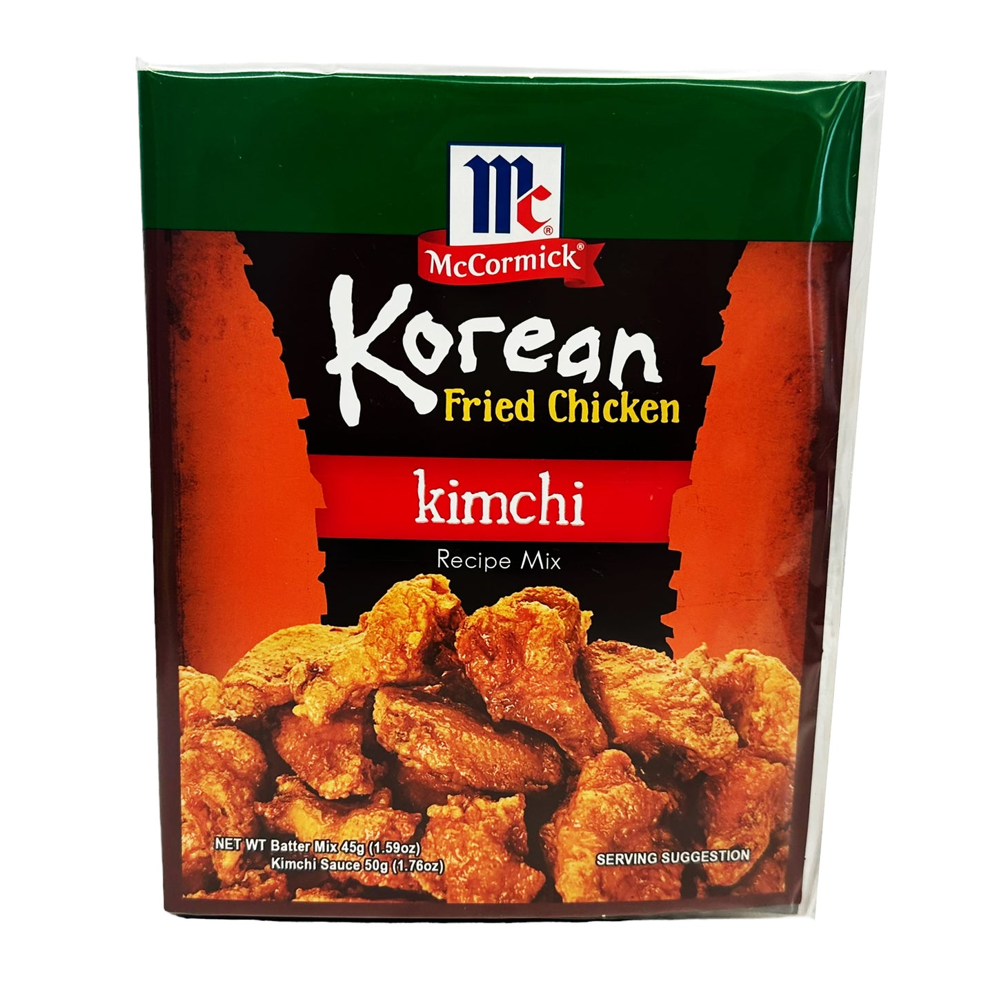 Front graphic image of McCormick Korean Fried Chicken Recipe Mix - Kimchi 1.59oz (45g)