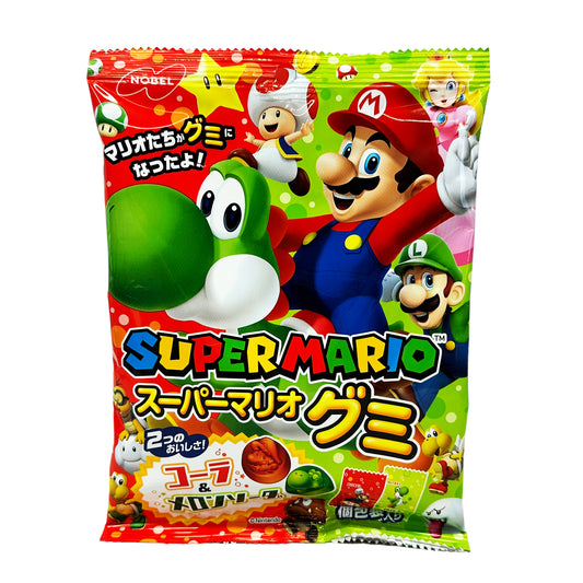 Front graphic image of NOBEL Super Mario Gummy Sweet Candy 3.1oz (90g)