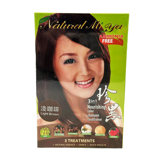 Front graphic image of Natural Mi Ya Hair Color - Light Brown 2.55oz