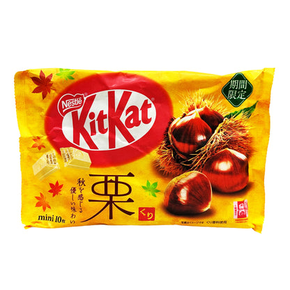 Front graphic image of Nestle KitKat Mini Chestnut Chocolate Wafers 4oz (116g)
