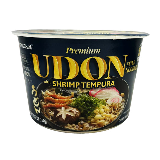 Front graphic image of Nongshim Premium Udon With Shrimp Tempura - Big Bowl 4.02oz (114g)