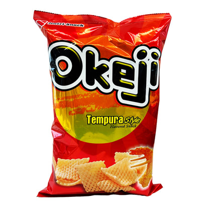 Front graphic image of Nutri Snack Okeji Tempura Style Flavored Snack 3.53oz (100g)