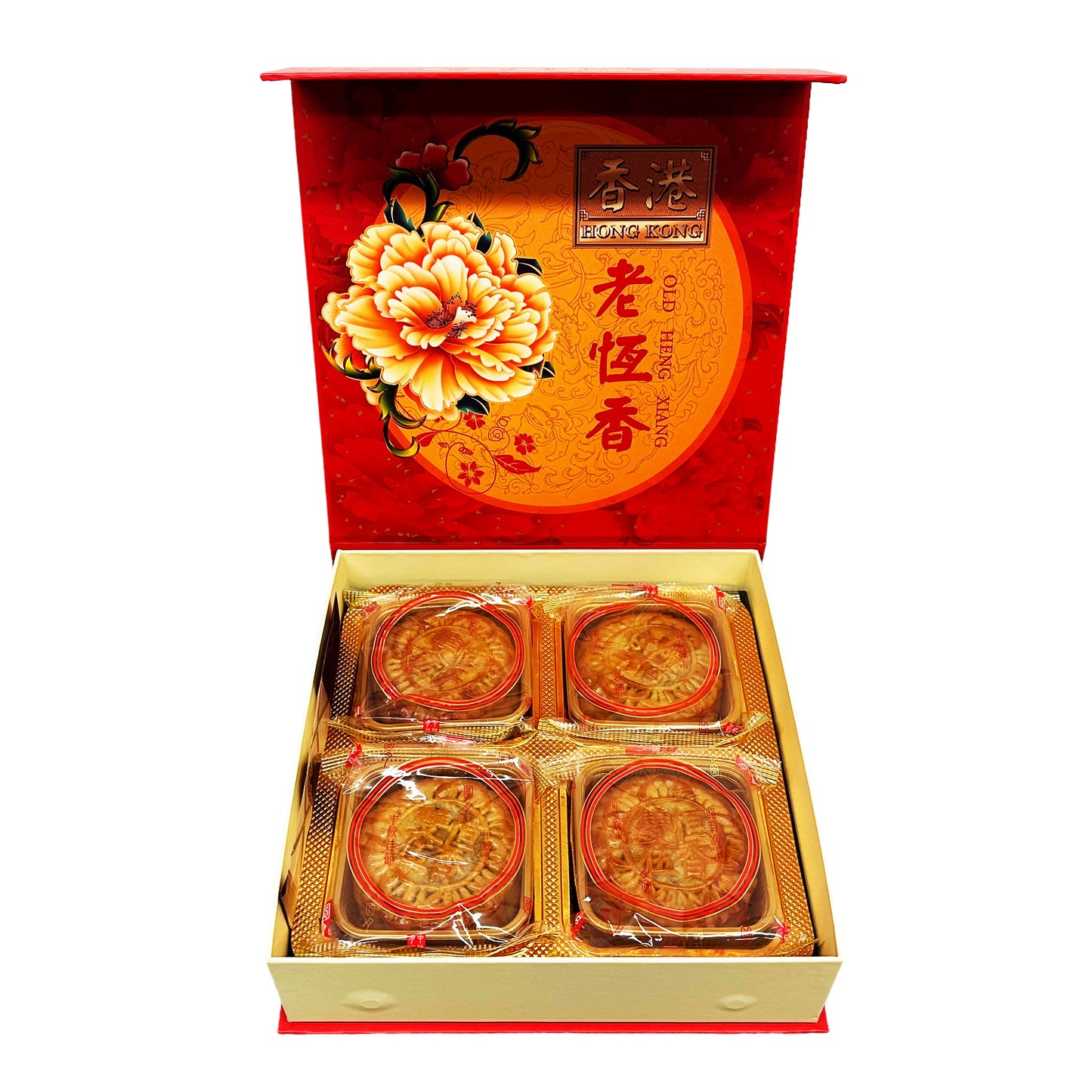 Open graphic image of Old Heng Xiang Assorted Nuts 2 Egg Yolks Mooncake 26.5oz