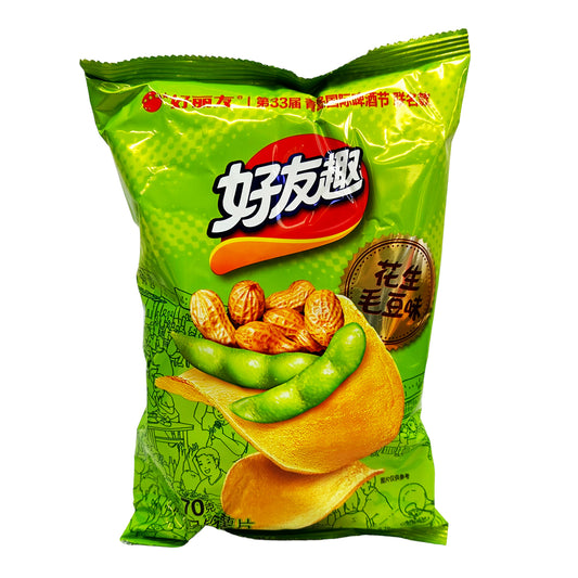 Front graphic image of Orion Potato Chips - Peanuts Edamame Flavor 2.46oz (70g)