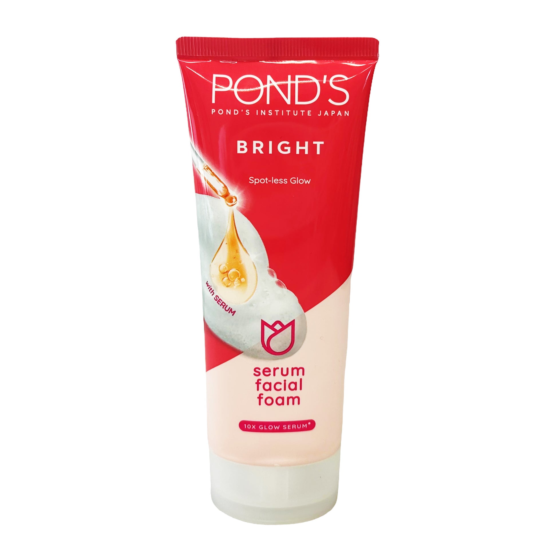 Front graphic image of Ponds Bright Serum Facial Foam Wash 3.52oz (100g)