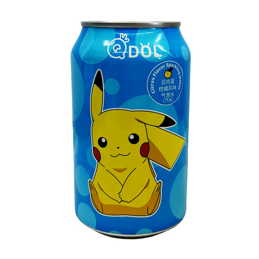 Front graphic image of QDOL Pokemon Sparkling Water - Citrus Flavor 11.15oz (330ml)