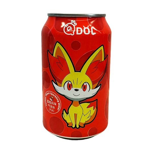 Front graphic image of QDOL Pokemon Sparkling Water - Lychee Flavor 11.15oz (330ml)