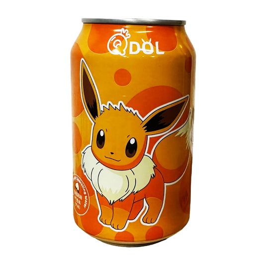 Front graphic image of QDOL Pokemon Sparkling Water - Peach Flavor 11.15oz (330ml)
