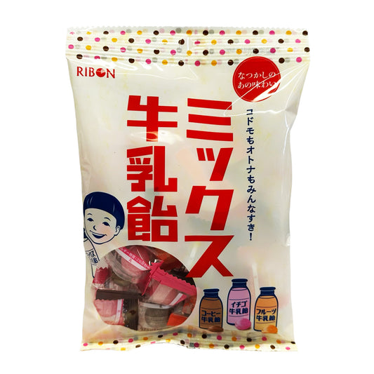Front graphic image of Ribon Mixed Milk Candy 3.5oz (100g)