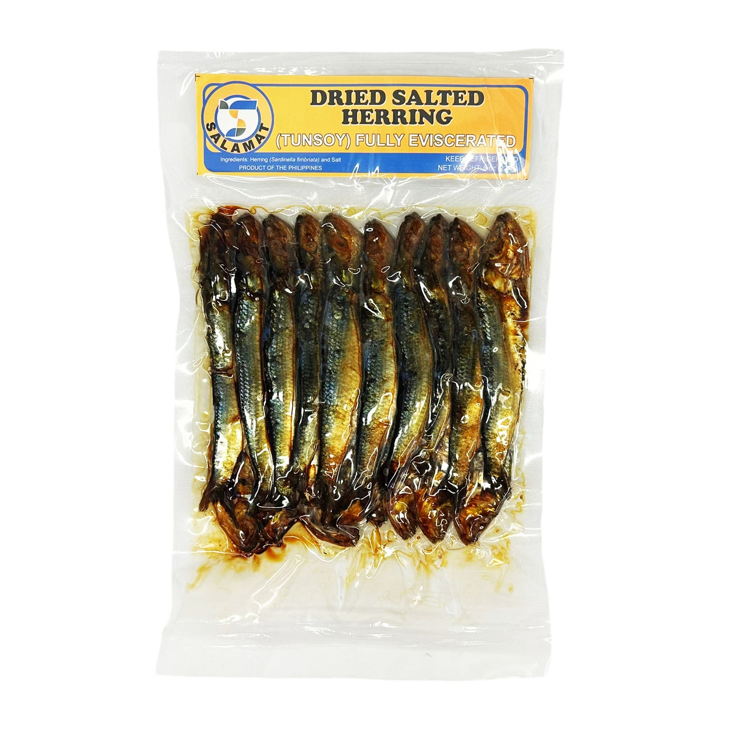 Front graphic image of Salamat Dried Salted Herring - Tunsoy 8oz (227g)