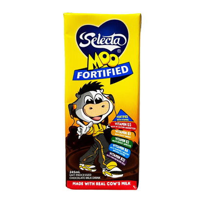 Front graphic image of Selecta Moo - Chocolate Flavored Drink 8oz
