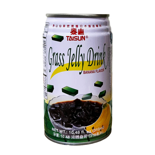Front graphic image of Taisun Grass Jelly Drink - Banana Flavor 10.48oz (310ml)