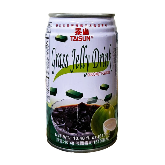 Front graphic image of Taisun Grass Jelly Drink - Coconut Flavor 10.48oz (310ml)