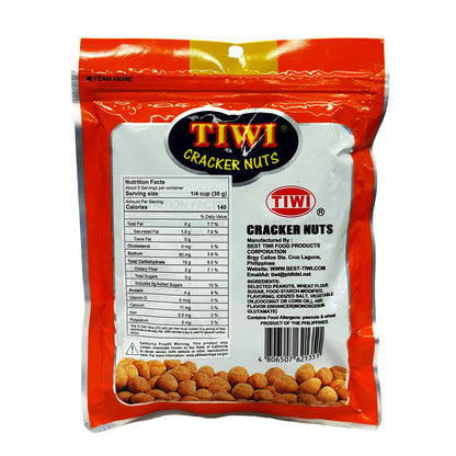 Back graphic image of Tiwi Cracker Nuts - Barbecue Flavor 5.64oz (160g)