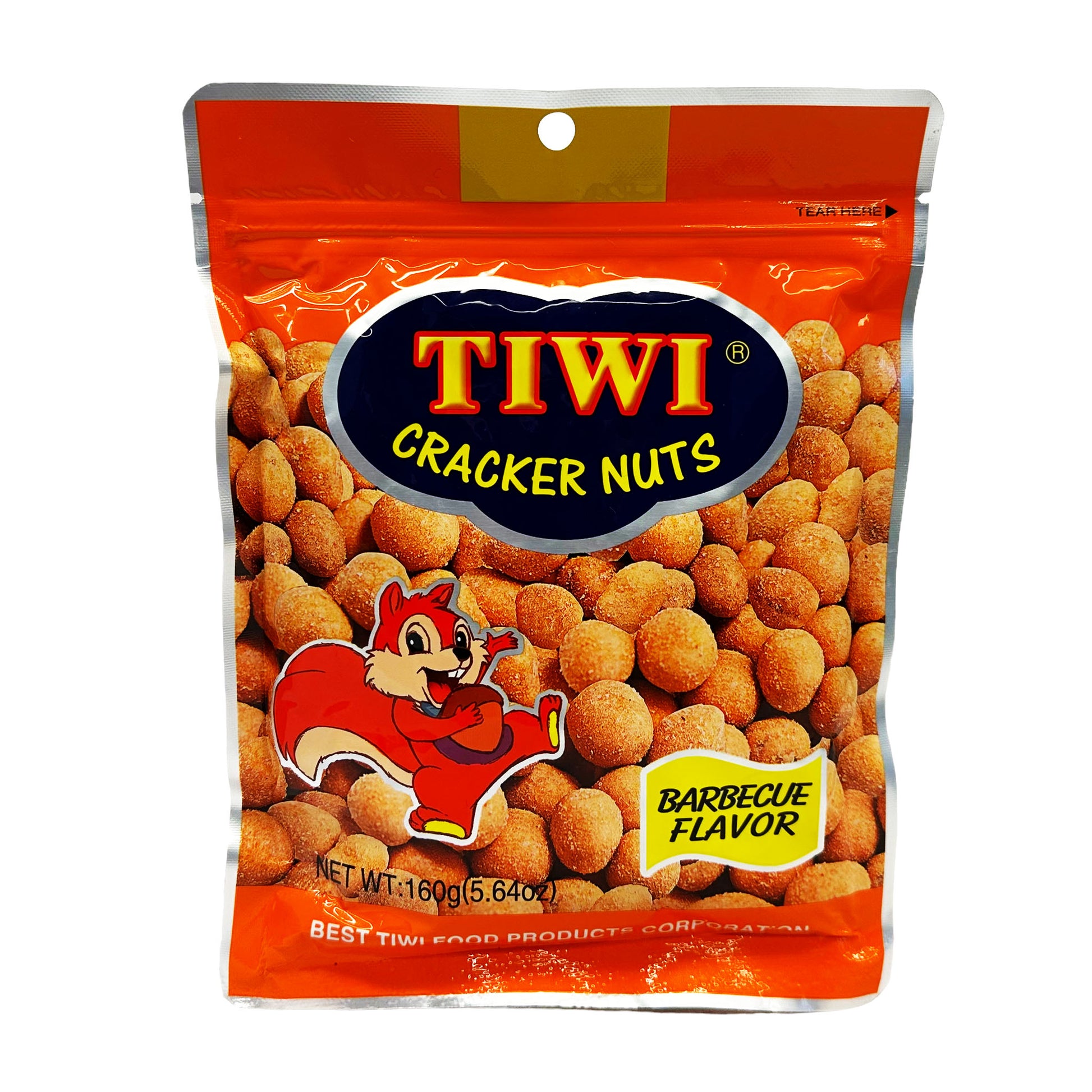 Front graphic image of Tiwi Cracker Nuts - Barbecue Flavor 5.64oz (160g)