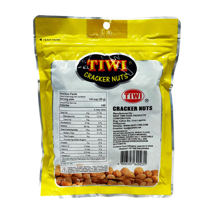 Back graphic image of Tiwi Cracker Nuts - Butter Flavor 5.64oz (160g)