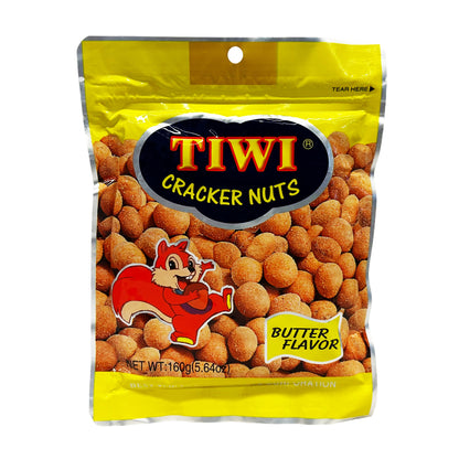 Front graphic image of Tiwi Cracker Nuts - Butter Flavor 5.64oz (160g)