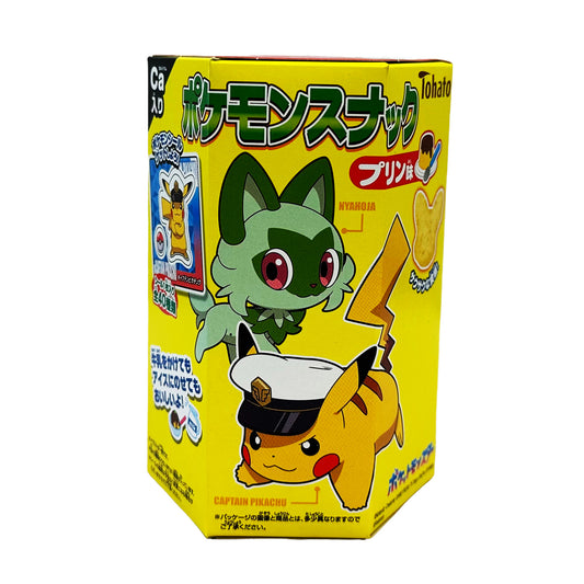 Front graphic image of Tohato Pokemon Puff Snack - Pudding Flavor 0.8oz (23g)