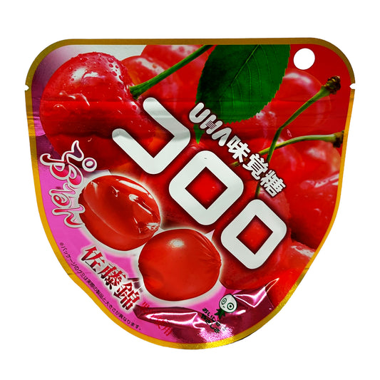Front graphic image of UHA Kororo Cherry Gummy Candy 1.41oz (40g)
