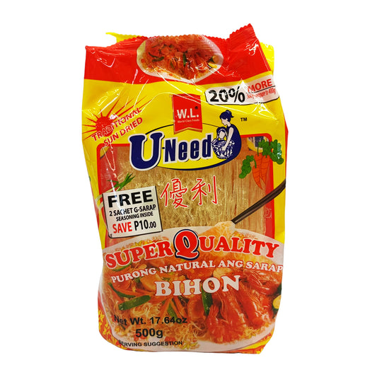 Front graphic image of Uneed Super Quality Bihon Noodles 17.64oz (500g)