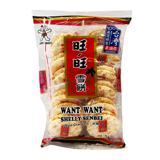 Front graphic image of Want Want Rice Crackers Shelly Senbei 5.29oz (150g)