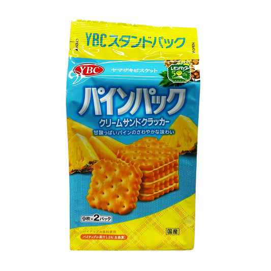 Front graphic image of YBC Pack Cream Sandwich Pineapple Flavor 5.9oz (167.4g)