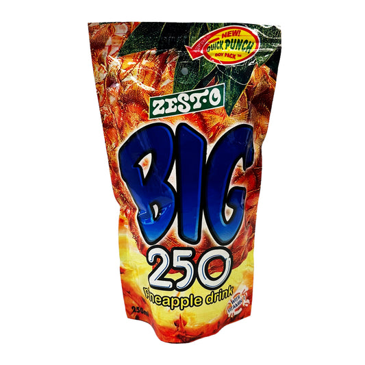 Front graphic image of Zesto Big 250 Pineapple Drink 8.45oz (250ml)