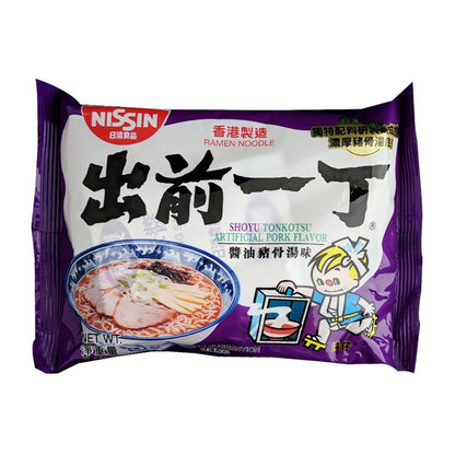 Front graphic image of Nissin Demae Ramen Noodle - Shoyu Pork Flavor 3.5oz