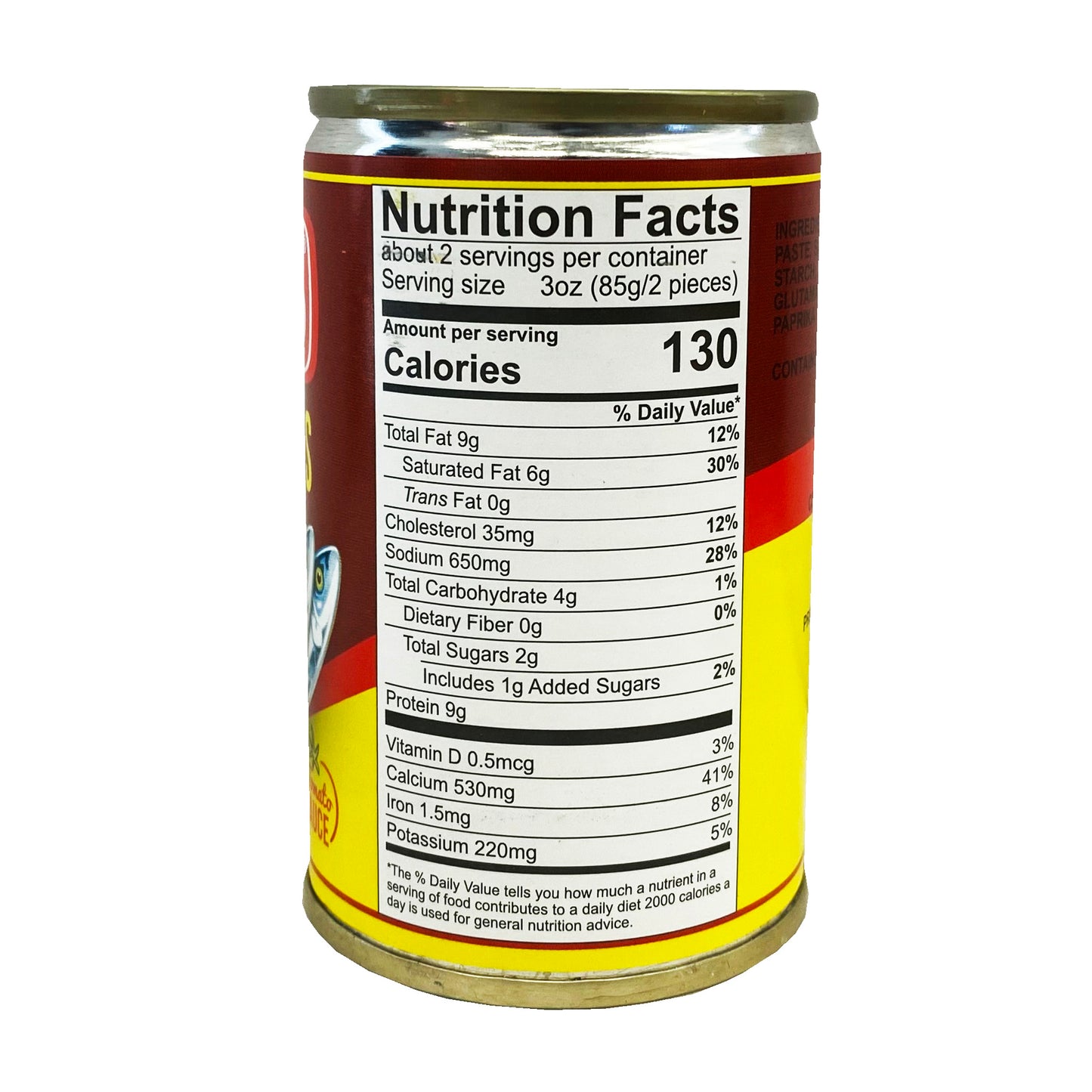 Back graphic image of 555 Sardines In Tomato Sauce - Hot 5.5oz
