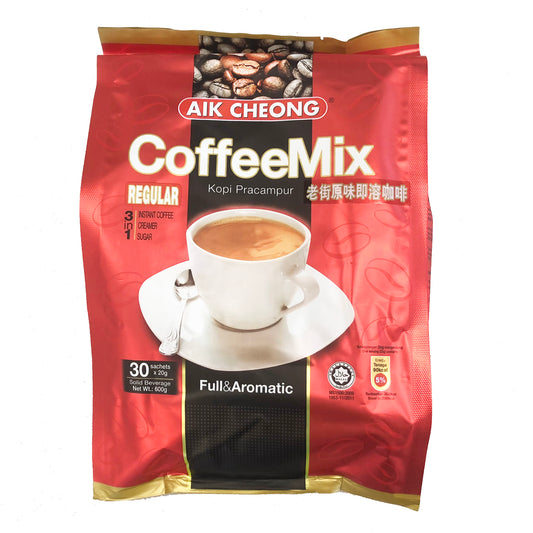 Front graphic image of Aik Cheong Coffee Mix 3 In 1 - Regular 21.1oz