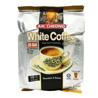 Front graphic image of Aik Cheong White Coffee Less Sugar 21.16oz (600g)
