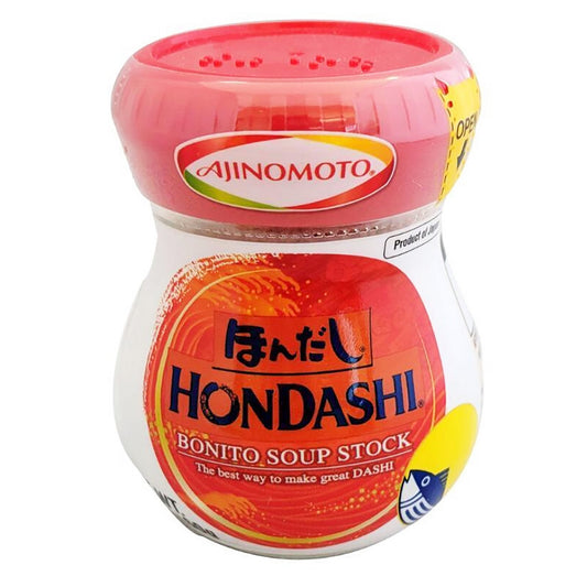 Front graphic image of Ajinomoto HonDashi Bonito Soup Stocks 2.11oz